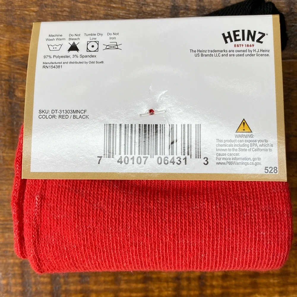 Odd Sox Heinz Ketchup Crew Socks Men’s 6-12